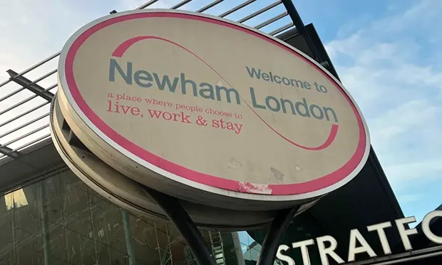 Welcome to Newham sign