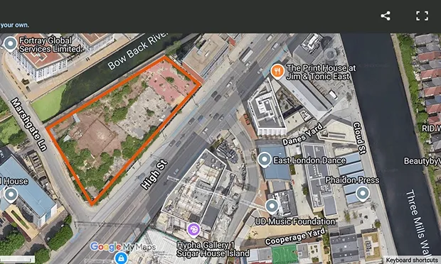The site at 68-70 Stratford High Street